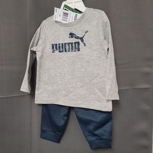 NWT 12 month boy Puma pant and shirt set